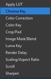 Select 'Chroma Key