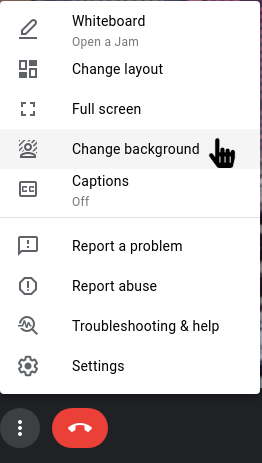 Click the "Change background" icon